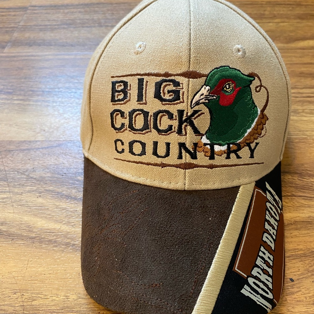 Big C*ck Country North Dakota Tan and Brown Cap
